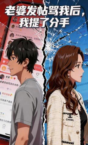 短剧《老婆发帖骂我后，我提了分手》海报