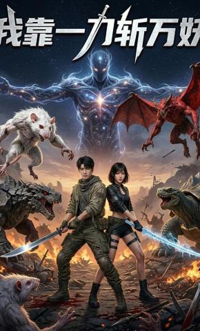 短剧《我靠一刀斩万妖》海报