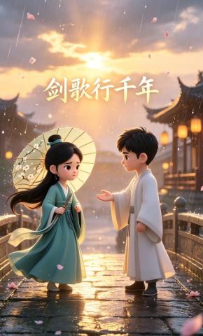 短剧《剑歌行千年》海报