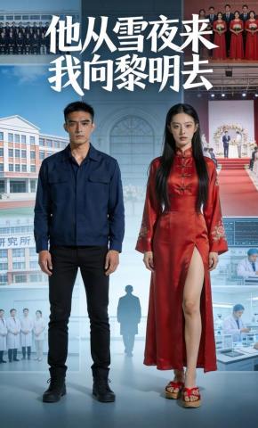 短剧《他从雪夜来，我向黎明去》海报