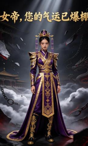 短剧《女帝，您的气运已爆棚》海报