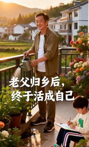 短剧《老父归乡后，终于活成自己》海报