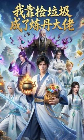 短剧《我靠捡垃圾成了炼丹大佬》海报