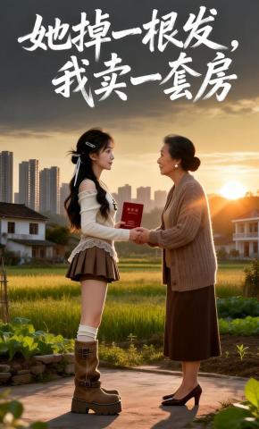 短剧《她掉一根发，我卖一套房》海报