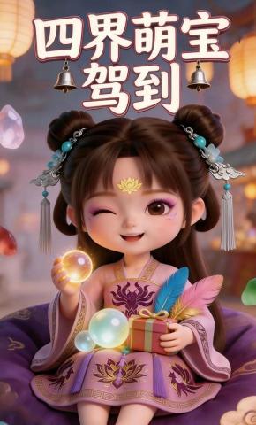 短剧《四界萌宝驾到》海报