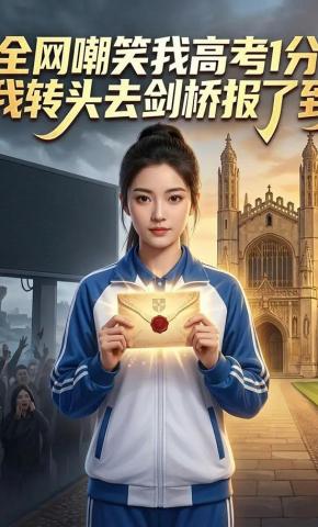 短剧《全网嘲笑我高考1分，我转头去剑桥报了到》海报