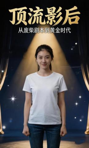 短剧《顶流影后：从废柴剧本到黄金时代》海报