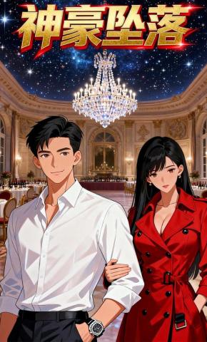 短剧《神豪坠落》海报