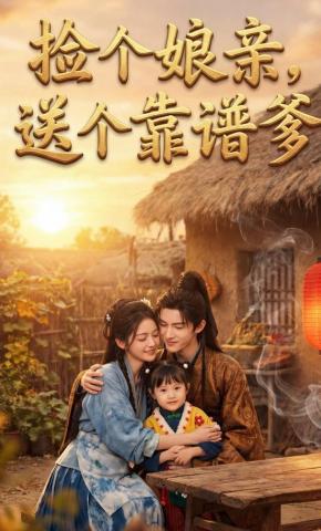 短剧《捡个娘亲，送个靠谱爹》海报