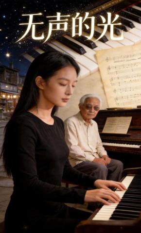 短剧《无声的光》海报