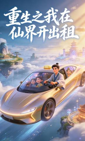 短剧《重生之我在仙界开出租》海报