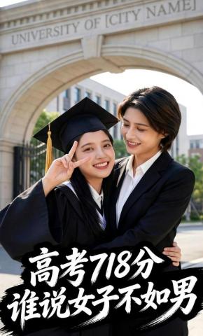 短剧《高考718分谁说女子不如男》海报