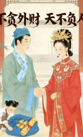 短剧《不贪外财，天不负人》海报