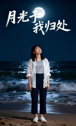 短剧《月光予我归处》海报