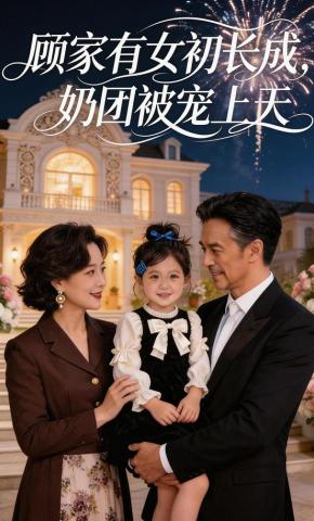 短剧《顾家有女初长成，奶团被宠上天》海报