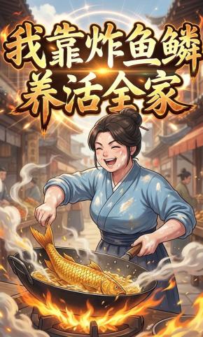 短剧《我靠炸鱼鳞养活全家》海报