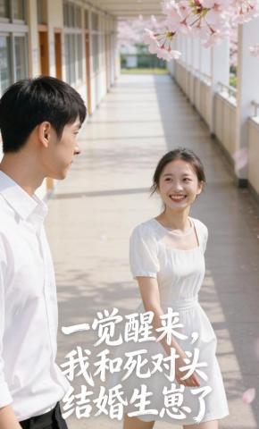 短剧《一觉醒来，我和死对头结婚生崽了》海报