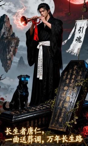 短剧《长生者唐仁：一曲送葬调，万年长生路》海报