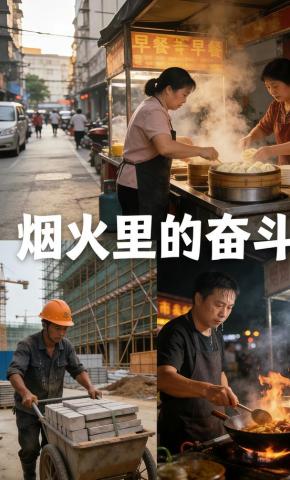 短剧《烟火里的奋斗》海报