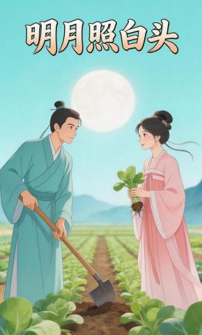短剧《明月照白头》海报