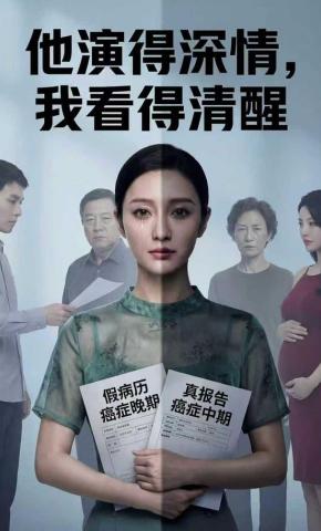 短剧《他演得深情，我看得清醒》海报