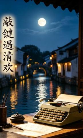 短剧《敲键遇清欢》海报