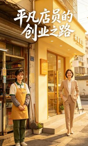 短剧《平凡店员的创业之路》海报