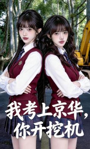 短剧《我考上京华，你开挖机》海报