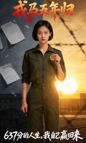 短剧《戎马五年归》海报