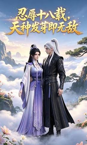 短剧《忍辱十八载，天种发芽即无敌》海报
