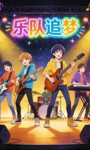 短剧《乐队追梦》海报