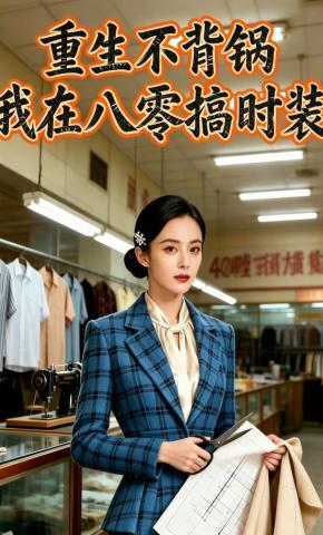 短剧《重生不背锅，我在八零搞时装》海报