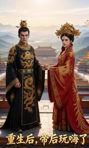 短剧《重生后，帝后玩嗨了》海报