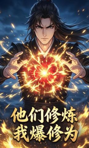 短剧《他们修炼，我爆修为》海报