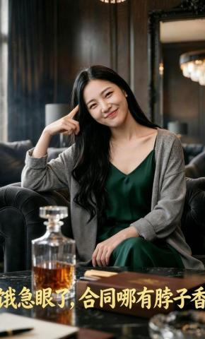 短剧《饿急眼了，合同哪有脖子香》海报