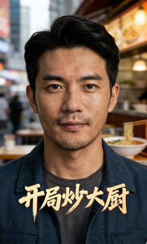 短剧《开局炒大厨》海报