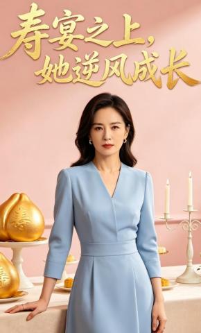 短剧《寿宴之上，她逆风成长》海报