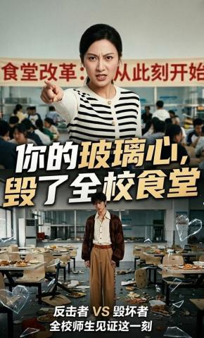 短剧《你的玻璃心，毁了全校食堂》海报