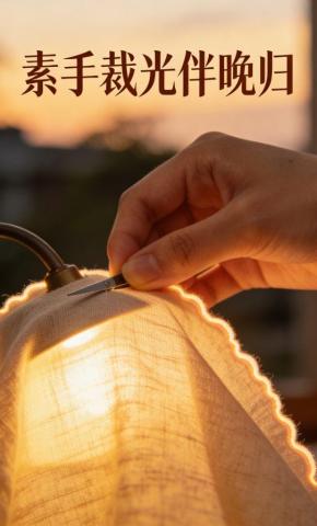 短剧《素手裁光伴晚归》海报