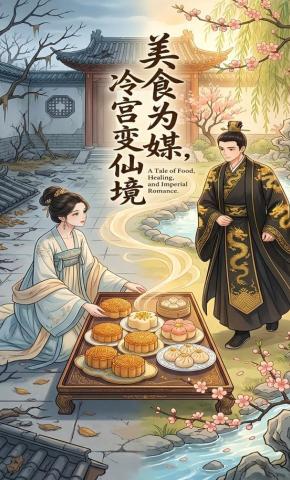 短剧《美食为媒，冷宫变仙境》海报