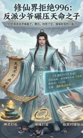短剧《修仙界拒绝996：反派少爷碾压天命之子》海报