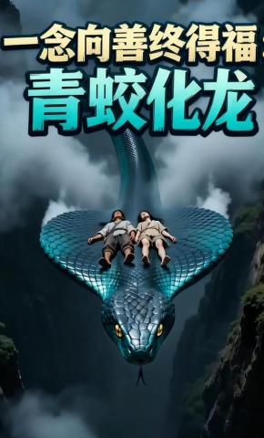 短剧《一念向善终得福：青蛟化龙》海报