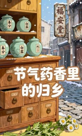 短剧《节气药香里的归乡》海报