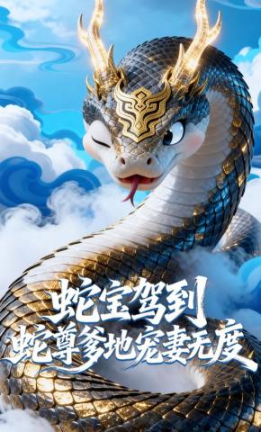 短剧《蛇宝驾到，蛇尊爹地宠妻无度》海报