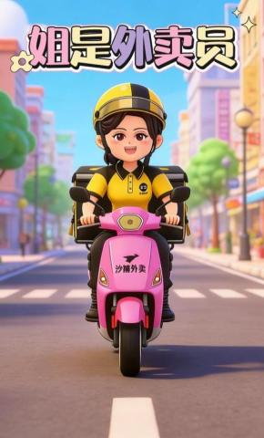 短剧《姐是外卖员第一季》海报