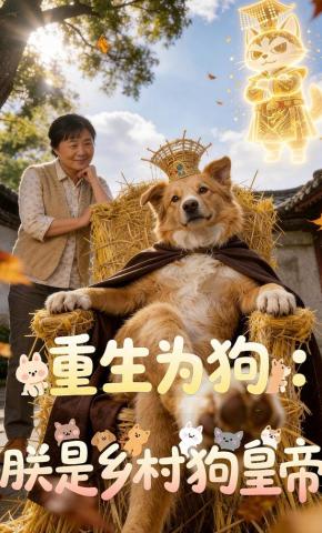 短剧《重生为狗：朕是乡村狗皇帝》海报