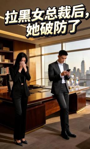 短剧《拉黑女总裁后，她破防了》海报
