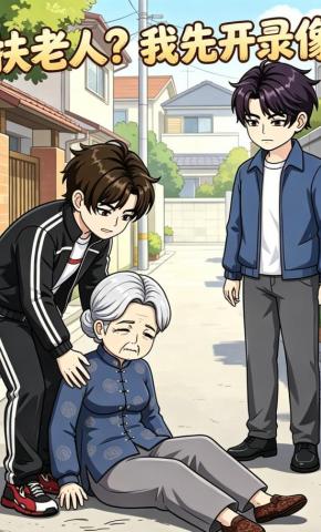 短剧《扶老人？我先开录像》海报