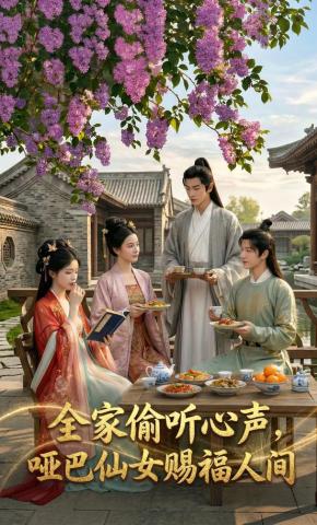 短剧《全家偷听心声，哑巴仙女赐福人间》海报