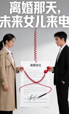短剧《离婚那天，未来女儿来电》海报